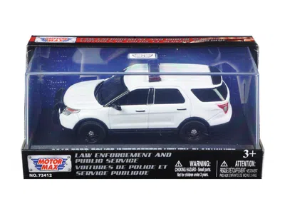 MOTORMAX 2015 FORD POLICE INTERCEPTOR UTILITY PLAIN WHITE 1/43 DIECAST MODEL CAR BY MOTORMAX