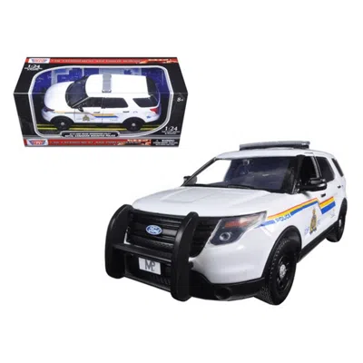 Motormax 2015 Ford Police Interceptor Utility Rcmp Royal Canadian Mounted Police Car With Light Bar 1-24 Diec In White