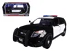 Motormax 2015 Ford Police Interceptor Utility Unmarked Black And White 1/24 Diecast Model Car By