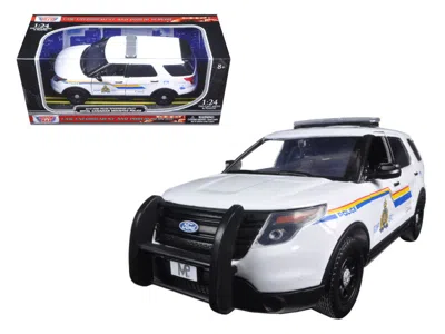 Motormax 2015 Ford Police Interceptor Utility With Light Bar "rcmp Royal Canadian Mounted Police" White 1/24