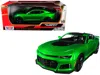 Motormax 2017 Chevrolet Camaro Zl1 Metallic Green 1/24 Diecast Car Model By