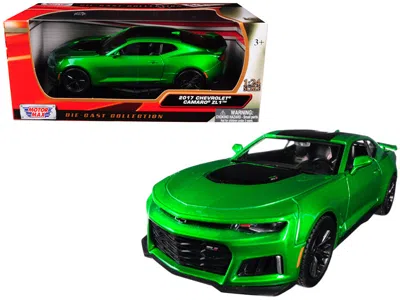 Motormax 2017 Chevrolet Camaro Zl1 Metallic Green 1/24 Diecast Car Model By