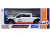 Motormax 2017 Ford F-150 Raptor Pickup Truck With Stripes Gulf Oil Gulf Die-cast Collection 1-27 Scale Diecas