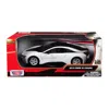 Motormax 2018 Bmw I8 Coupe Metallic Blue With Black Top 1-24 Diecast Model Car