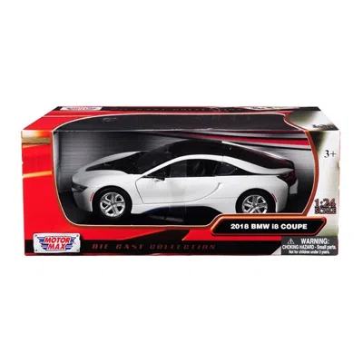 Motormax 2018 Bmw I8 Coupe Metallic Blue With Black Top 1-24 Diecast Model Car