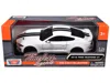 Motormax 2018 Ford Mustang Gt 5.0 White With Black Stripes "timeless Legends" Series 1/24 Diecast Model Car B