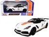 Motormax 2019 Chevrolet Corvette Zr1 #22 "gulf Oil" White With Orange Stripes And Black Top 1/24 Diecast Mode