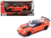 Motormax 2019 Chevrolet Corvette Zr1 Accents 1 By 24 Diecast Model Car Orange & Black