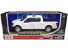 Motormax 2019 Ford F-150 Lariat Crew Cab Pickup Truck Unmarked Plain White "law Enforcement And Public Servic In White