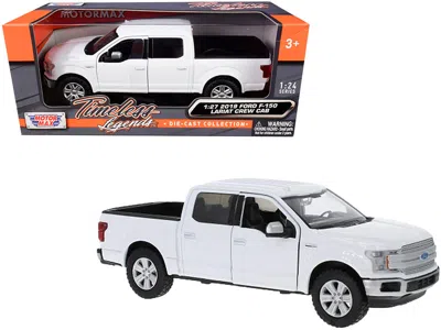Motormax 2019 Ford F-150 Lariat Crew Cab Pickup Truck White 1/24-1/27 Diecast Model Car By