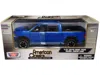 Motormax 2019 Ram Rebel 1500 Crew Cab Pickup Truck Blue Metallic American Classics Series 1-24 To 1-27 Scale 