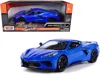 Motormax 2020 Chevrolet Corvette C8 Stingray Blue Metallic "timeless Legends" 1/24 Diecast Model Car By Motor
