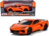Motormax 2020 Chevrolet Corvette C8 Stingray Orange "timeless Legends" 1/24 Diecast Model Car By  In Orange