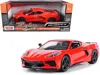Motormax 2020 Chevrolet Corvette C8 Stingray Red "timeless Legends" 1/24 Diecast Model Car By