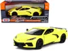 Motormax 2020 Chevrolet Corvette C8 Stingray Timeless Legends 1 By 24 Scale Diecast Model Car, Yellow