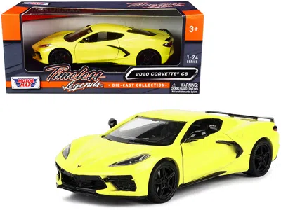 Motormax 2020 Chevrolet Corvette C8 Stingray Timeless Legends 1 By 24 Scale Diecast Model Car, Yellow