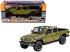 Motormax 2021 Jeep Gladiator Overland (open Top) Pickup Truck Matt Green 1/24-1/27 Diecast Model Car By Motor