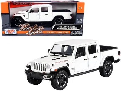 Motormax 2021 Jeep Gladiator Rubicon (closed Top) Pickup Truck White 1/24-1/27 Diecast Model Car By