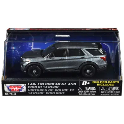 Motormax 2022 Ford Police Interceptor Utility Gray Metallic Unmarked Custom Builders Kit Law Enforcement & Pu