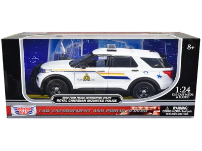 MOTORMAX 2022 FORD POLICE INTERCEPTOR UTILITY "RCMP (ROYAL CANADIAN MOUNTED POLICE)" WHITE 1/24 DIECAST MODEL