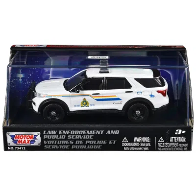 Motormax 2022 Ford Police Interceptor Utility Rcmp Royal Canadian Mounted Police White Law Enforcement & Publ In Black