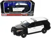 Motormax 2022 Ford Police Interceptor Utility Unmarked 1 By 24 Scale Diecast Model Car Black & White