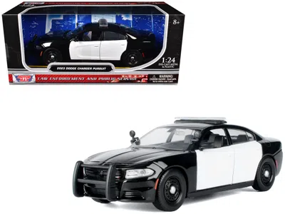 Motormax 2023 Dodge Charger Pursuit Police Car Black And White "law Enforcement And Public Service" Series 1/ In Multi