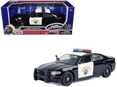 Motormax 2023 Dodge Charger Pursuit Police Car "california Highway Patrol (chp)" Black And White With Flashin