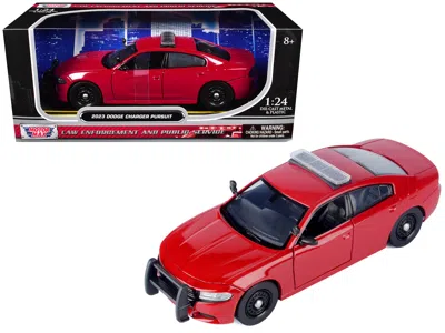 Motormax 2023 Dodge Charger Pursuit Police Car Red "law Enforcement And Public Service" Series 1/24 Diecast M