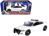 Motormax 2023 Dodge Charger Pursuit Police Car Unmarked White With Flashing Light Bar Front And Rear