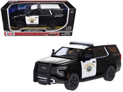 Motormax 2025 Chevrolet Tahoe Police Pursuit Vehicle "california Highway Patrol" Black And White "law Enforce In Multi