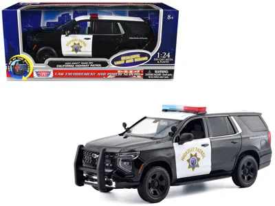 Motormax 2025 Chevrolet Tahoe Ppv "chp (california Highway Patrol)" Black And White With Flashing Light Bar A