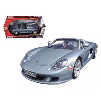 Motormax 73163s-bk 1 By 18 Porsche Carrera Gt Silver With Interior Diecast Model Car Black