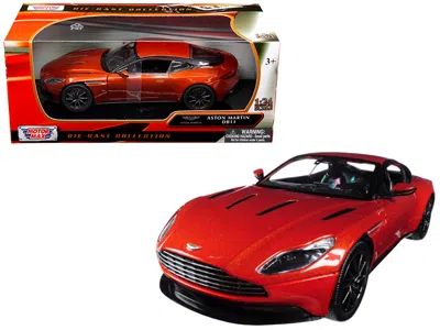 Motormax Aston Martin Db11 Copper Orange 1/24 Diecast Model Car By