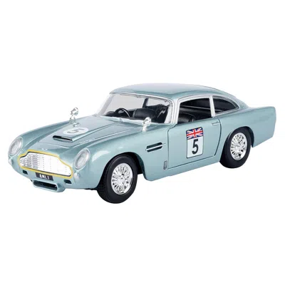 Motormax Aston Martin Db5 Right Hand Drive No.5 Light Blue Metallic Gt Racing Series 1-24 Diecast Model Car
