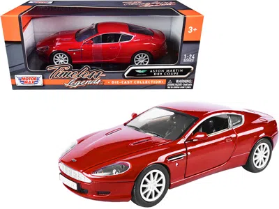 Motormax Aston Martin Db9 Coupe Red "timeless Legends" 1/24 Diecast Model Car By