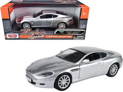 Motormax Aston Martin Db9 Coupe Silver Metallic "timeless Legends" 1/24 Diecast Model Car By