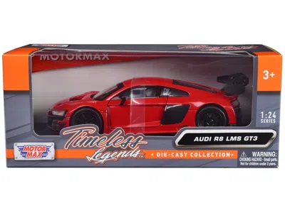 Motormax Audi R8 Lms Gt3 Red "timeless Legends" Series 1/24 Diecast Car Model By