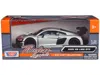 Motormax Audi R8 Lms Gt3 Silver Metallic "timeless Legends" Series 1/24 Diecast Model Car By