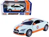 Motormax Audi Tt Coupe "gulf Oil" Light Blue With Orange Stripes "gulf Die-cast Collection" 1/24 Diecast Mode In Multi