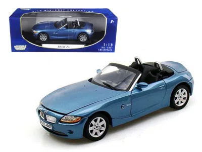 Motormax Bmw Z4 Convertible Blue 1/18 Diecast Model Car By