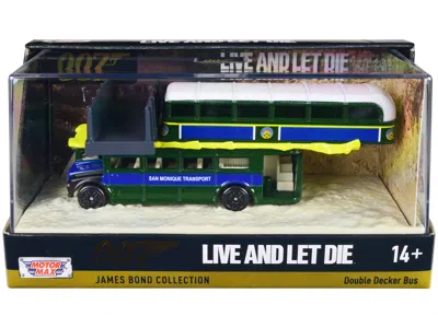 Motormax Double Decker Bus "san Monique Transport" "hitting Bridge Scene" James Bond 007 "live And Let Die" (