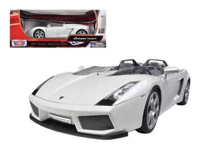 MOTORMAX LAMBORGHINI CONCEPT S PEARL WHITE 1/18 DIECAST CAR MODEL BY MOTORMAX