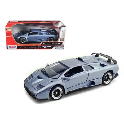 Motormax Lamborghini Diablo Gt Silver 1-18 Diecast Model Car In Blue