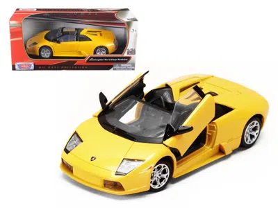 Motormax Lamborghini Murcielago Roadster Yellow Metallic 1/24 Diecast Model Car By