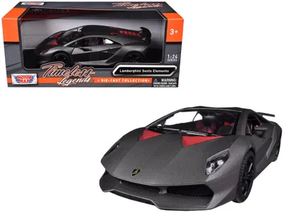 Motormax Lamborghini Sesto Elemento Carbon 1/24 Diecast Car Model By  In Black