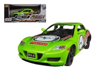 Motormax Mazda Rx-8 #5 Green "gt Racing" Series 1/24 Diecast Model Car By