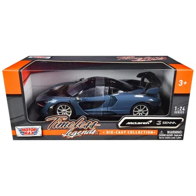 MOTORMAX MCLAREN SENNA GRAY METALLIC & BLACK TIMELESS LEGENDS 1 BY 24 DIECAST MODEL CAR