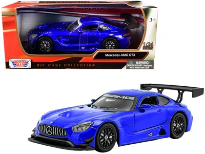 Motormax Mercedes Amg Gt3 Bright Blue 1/24 Diecast Model Car By