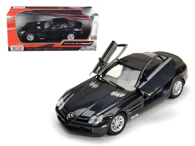 Motormax Mercedes Mclaren Slr Metallic Black 1/24 Diecast Model Car By